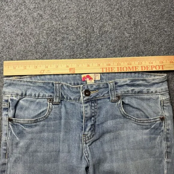 Forever 21 Skinny Light Wash Blue Jeans Vintage Size 28 - Picture 7 of 9